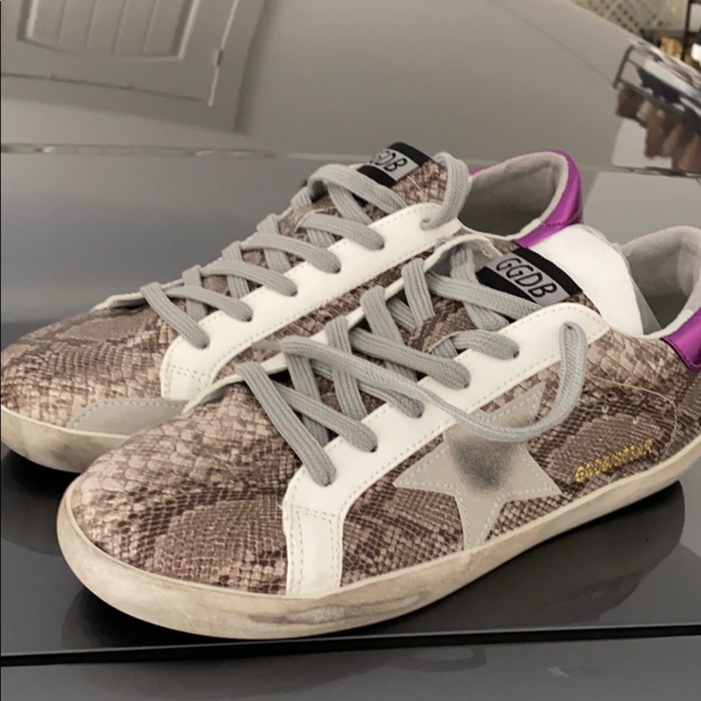 New Goldengoose DB Snake Print Sneaker Size 38